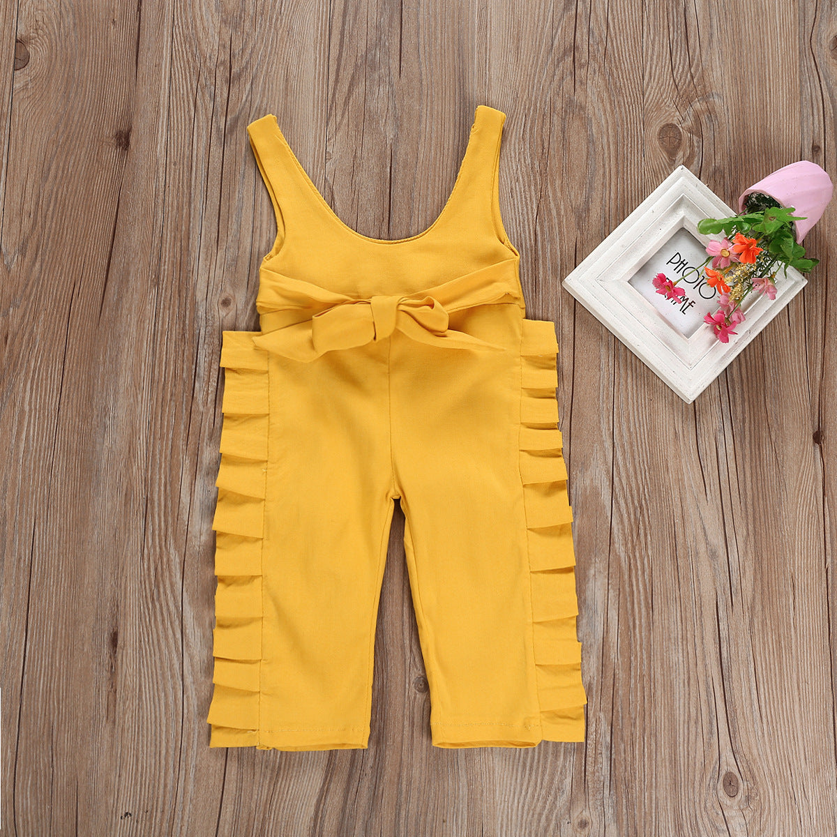 Children's clothing Amazon yellow cotton overalls - Kiddo’s Boutique
