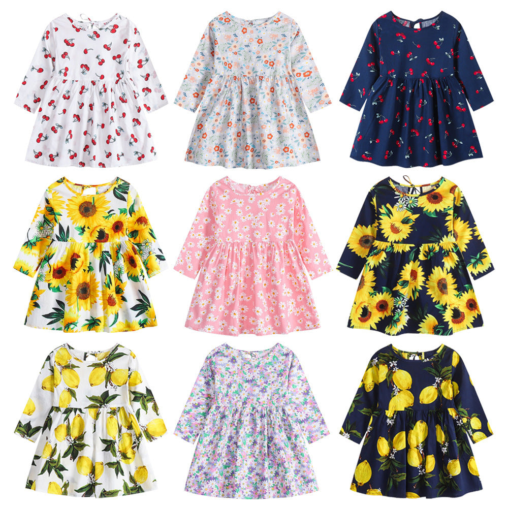 Korean Style Floral Princess Dress Children's Clothing - Kiddo’s Boutique