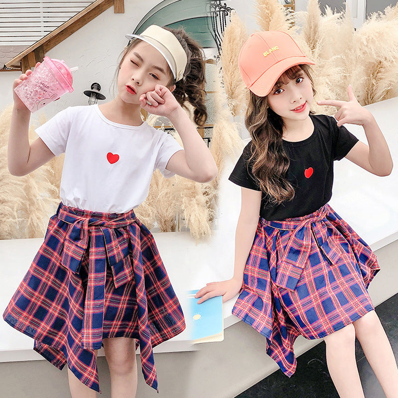 Children's sports short-sleeved children's clothing fashion little girl clothes - Kiddo’s Boutique