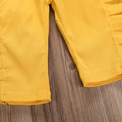 Children's clothing Amazon yellow cotton overalls - Kiddo’s Boutique