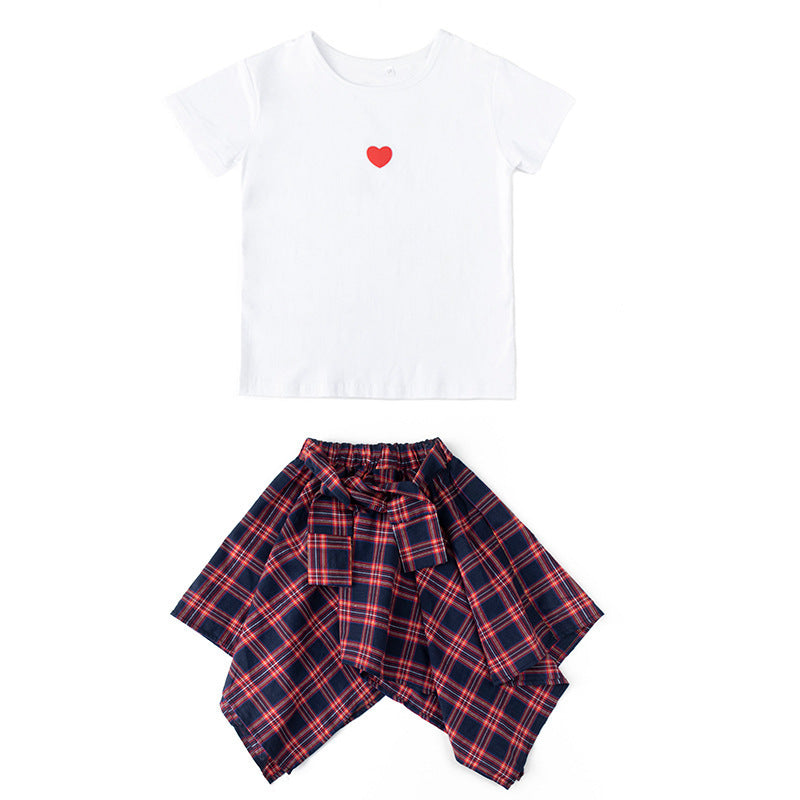 Children's sports short-sleeved children's clothing fashion little girl clothes - Kiddo’s Boutique