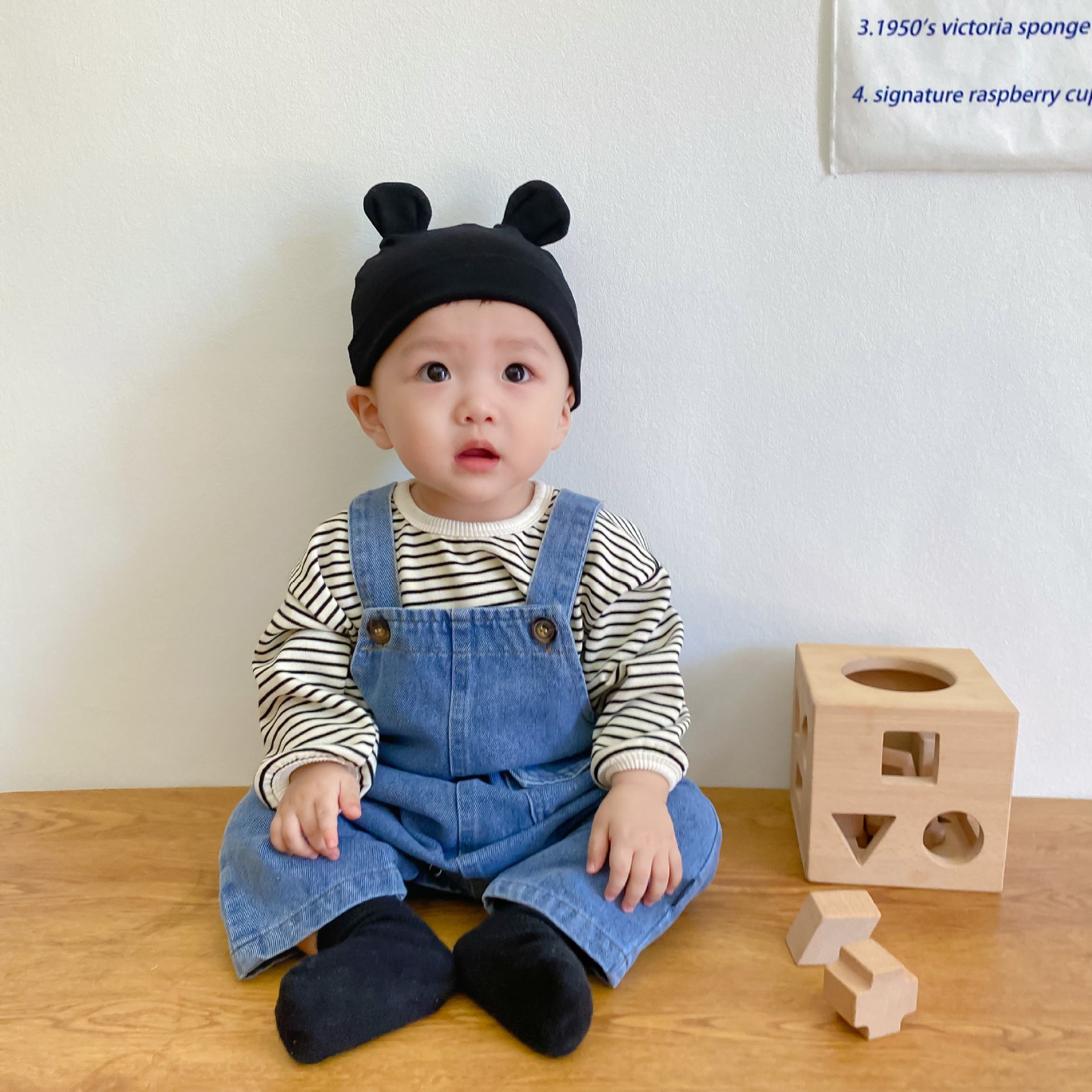 Babies Denim Suspender Pants Suit - Kiddo’s Boutique 