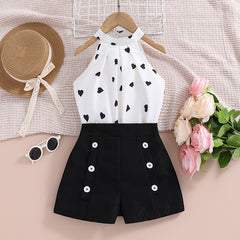 Children's Summer Clothing Printed Halter Top Shorts - Kiddo’s Boutique 