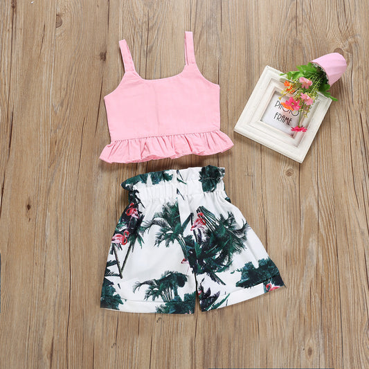 Maple flamingo print ruffled children's clothing - Kiddo’s Boutique 