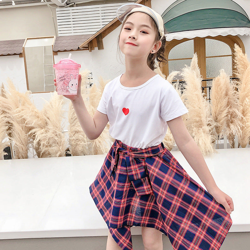 Children's sports short-sleeved children's clothing fashion little girl clothes - Kiddo’s Boutique 