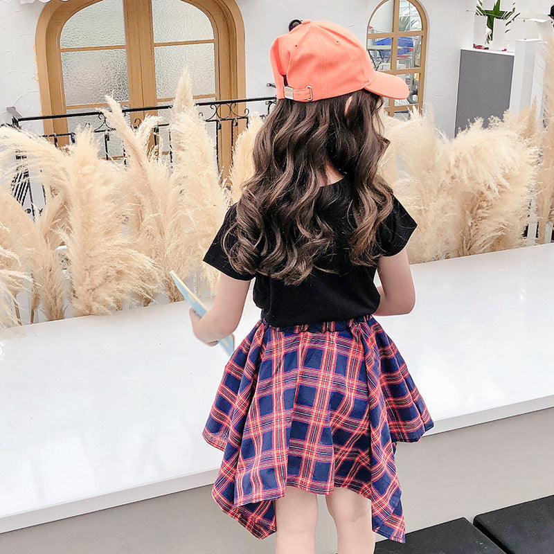 Children's sports short-sleeved children's clothing fashion little girl clothes - Kiddo’s Boutique 