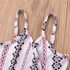 New Children's Clothing Girls Floral Striped Overalls Jumpsuit - Kiddo’s Boutique 