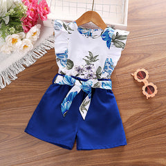 Children's Summer Clothing Printed Halter Top Shorts - Kiddo’s Boutique 