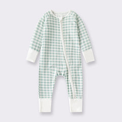 Bamboo Fiber Long Sleeve Zipper Baby Jumpsuits