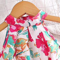 Children's Summer Clothing Printed Halter Top Shorts - Kiddo’s Boutique 